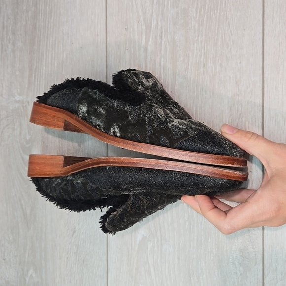 Free People Women Faux Fur Insulated lined Loafer Slip on shoes sz 37/6.5-7 - Picture 9 of 14